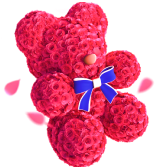 Nounours de roses