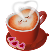 Latte souriant