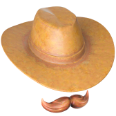 Chapeau et moustache