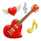 Guitare cœur
